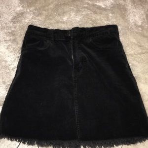 BLACK BRANDY MELVILLE JULIETTE CORDUROY SKIRT